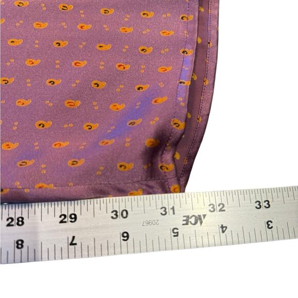 Vintage Miss O By Oscar de la Renta  Purple Silk Blouse and Pant Set Womens 12 - Picture 6 of 8
